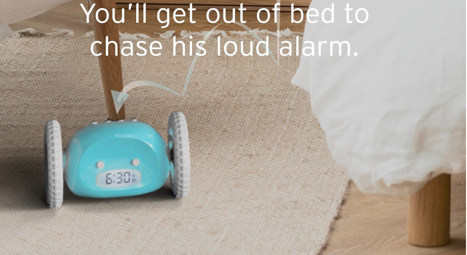 clocky runaway alarm clock, funny stocking stuffer ideas